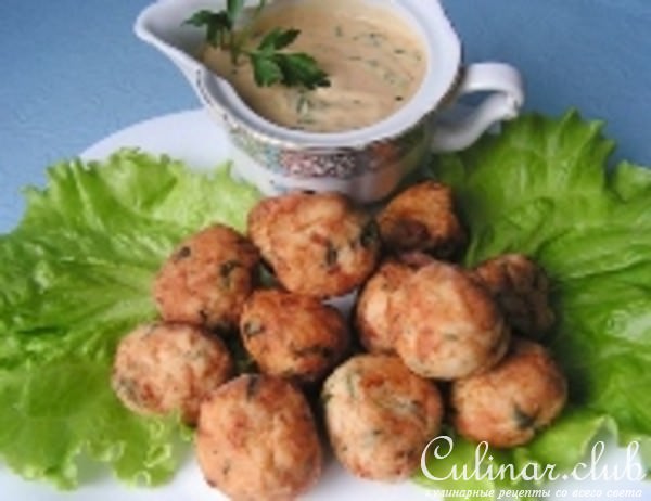 Куриные фрикадельки в сливочном соусе