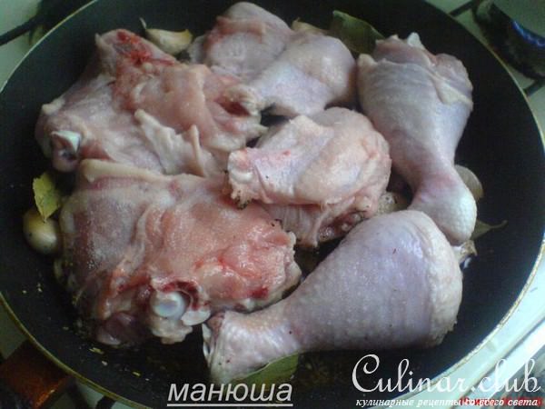 Курица в чесноке