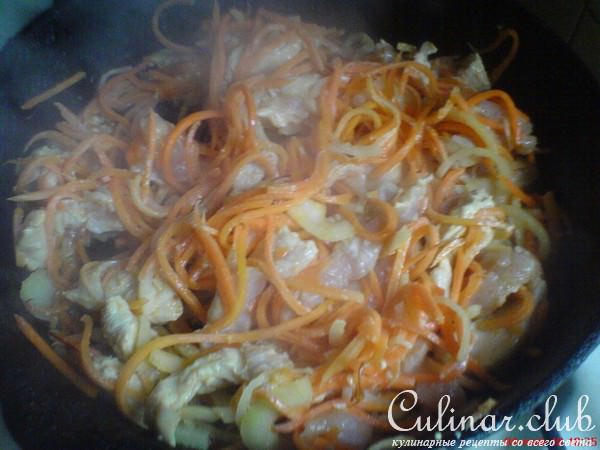 Курица с морковью другим манером