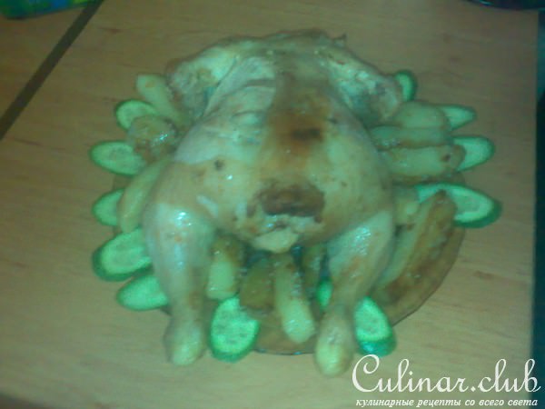 Пикантная курочка с яблоками