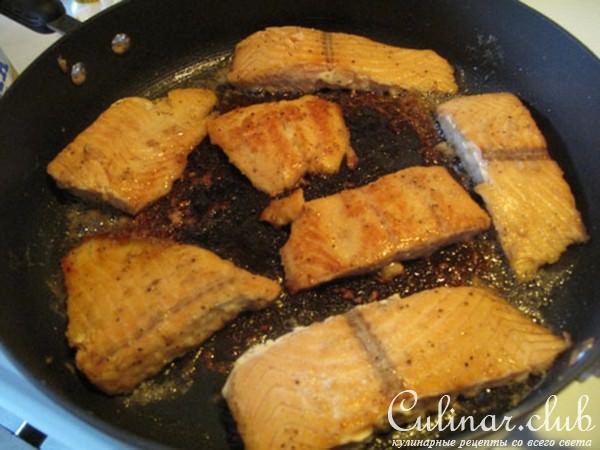 СЕМГА с горчицей и картофельным пюре (с сыром и чесноком)