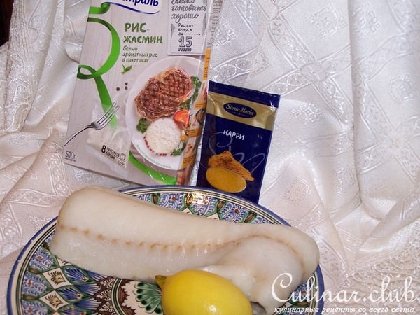 Рыбные "шнурки" с лимоннм рисом