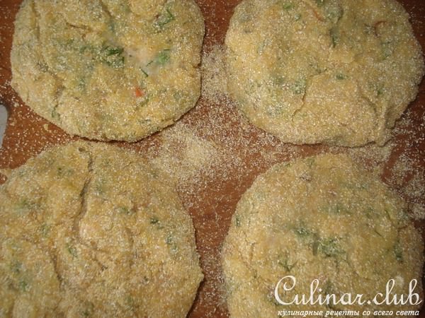 Котлеты из форели с овощами