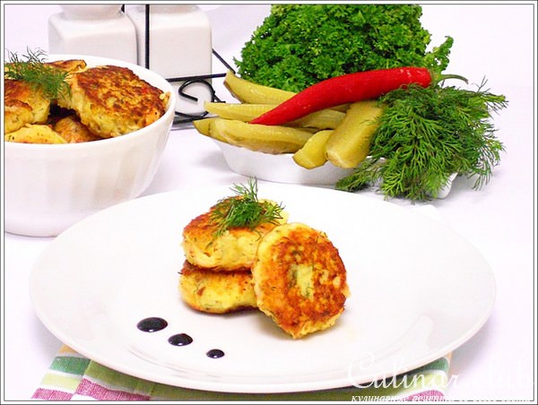 Картофельные котлеты с рыбой.