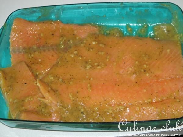 СЕМГА с горчицей и картофельным пюре (с сыром и чесноком)