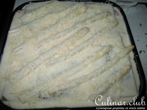 Лазанья с лососем и спаржей ну ооочень вкусная!