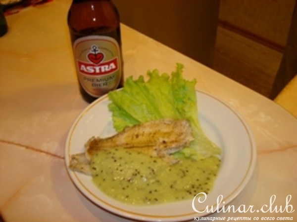 Рыба под соусом киви