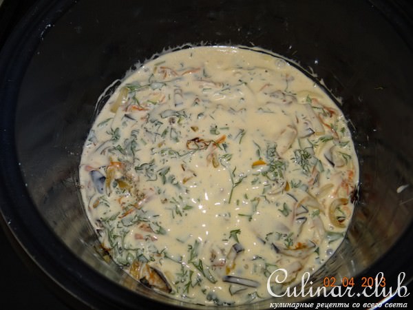 Заливной рыбный пирог с картофелем и овощами