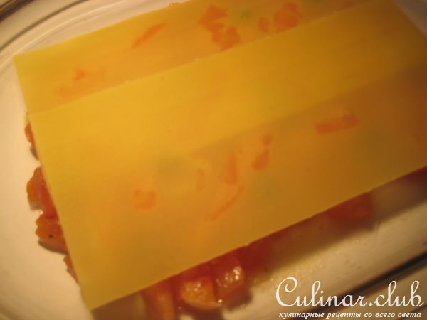 Mini - Lasagne с форелью и домашним сыром.