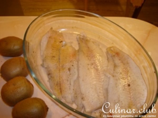 Рыба под соусом киви