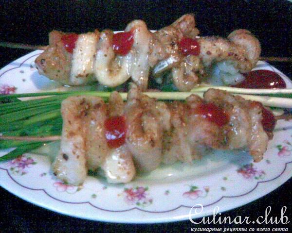 рыбный шашлык в духовке