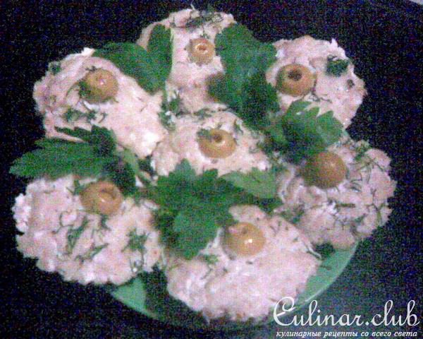 Рыбные маффины с фаршированными оливками (постные)