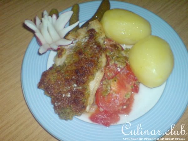 Рыба под пикантной корочкой