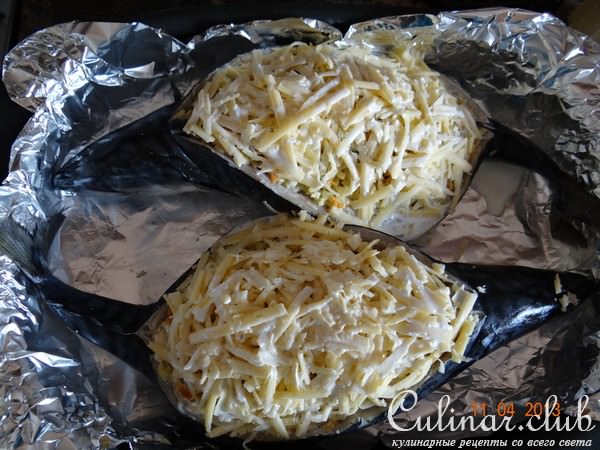 СКУМБРИЯ НАРАСПАШКУ - фаршированная рисом со сливками