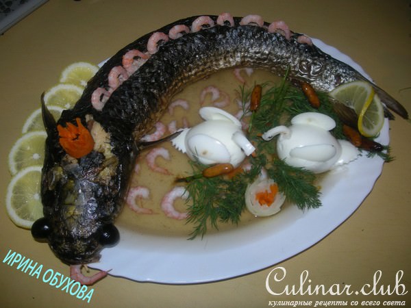 Рыбка фаршированная, заливная