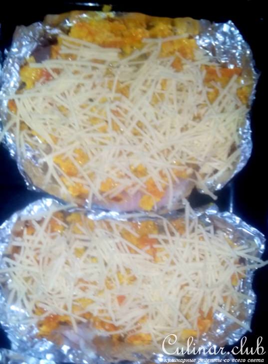 Тилапия под овощной шубой