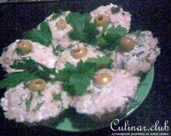 Рыбные маффины с фаршированными оливками (постные)