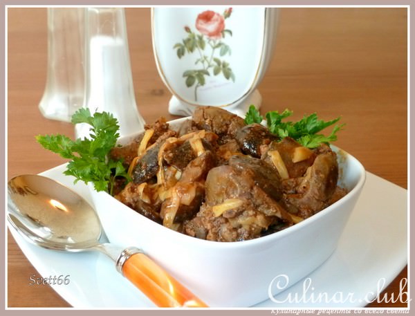 Куриная печень с грибами (палочка-выручалочка при цейтноте)