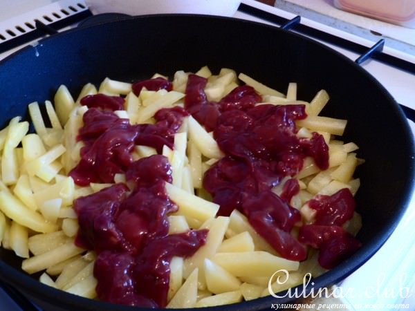Куриная печень с картошечкой(для ФМ ужин за 150руб.)