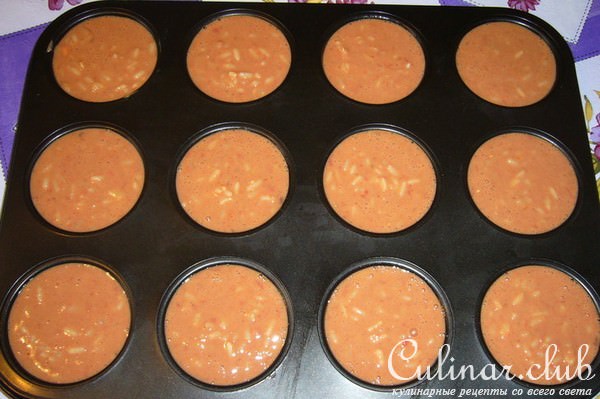Маффины из печени и риса с соусом