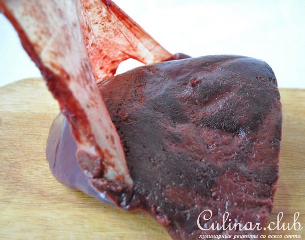 "Beef liver with the mixed garnish". Печень говяжья со смешанным гарниром.
