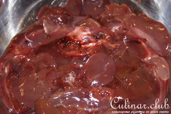 "Запеканка" из цветной капусты и куриной печени