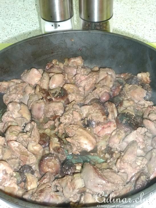 Куриная печень с грибами (палочка-выручалочка при цейтноте)