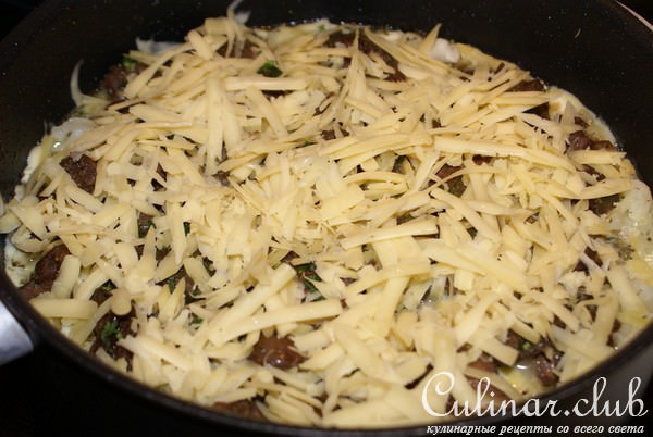 "Запеканка" из цветной капусты и куриной печени