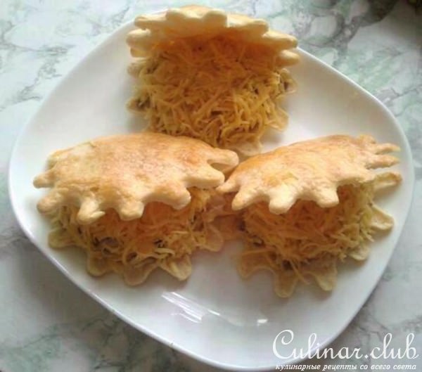 Закуска "Ракушки с чёрным жемчугом"