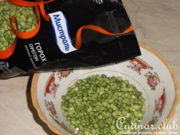 Молочное бланманже из фасоли и гороха.