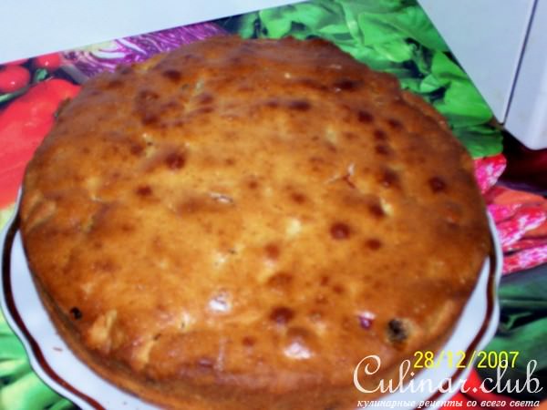 Сметанный кекс с цукатами