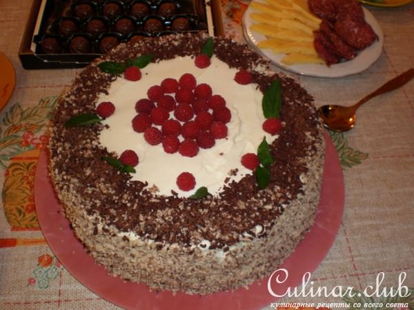 Торт из зефира со сливками (без выпечки)