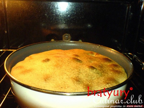 Шарлотка из свежайших диких яблок с грецкими орехами