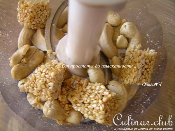 Батончик из кураги с кунжутом и кешью