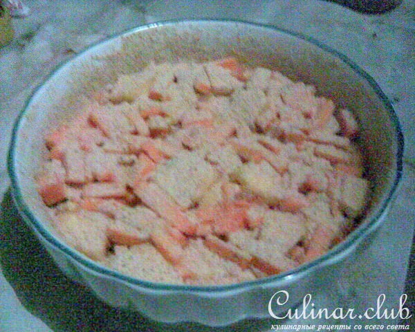 Тыква, запеченная с ананасом и курагой.