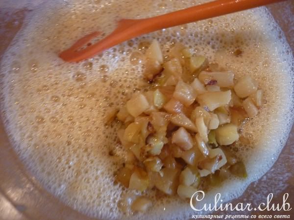 Флан с тыквой и яблоками