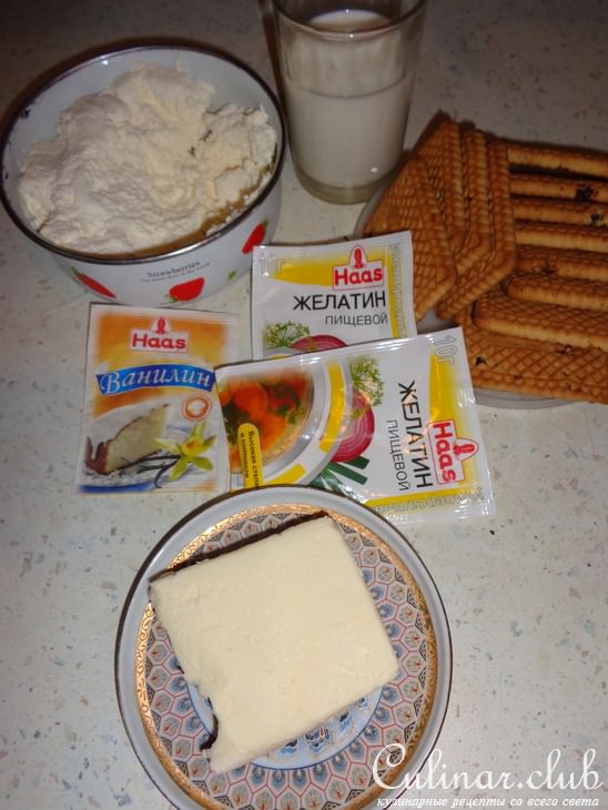 чизкейк без выпечки с желатином