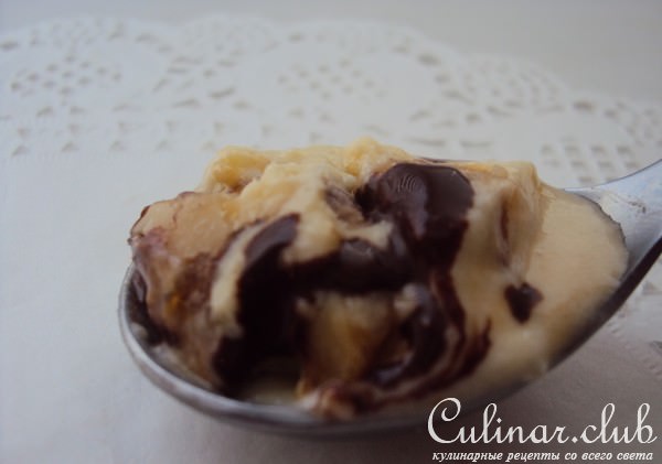 Ореховое парфе с гранатовым соусом (Walnut Parfait with Pomegranate sauce)