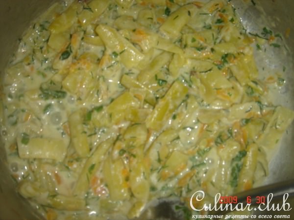Тушеная стручковая фасоль (шпарагивка)