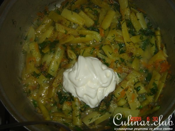 Тушеная стручковая фасоль (шпарагивка)