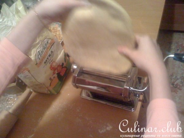 Домашняя лапша с сыром