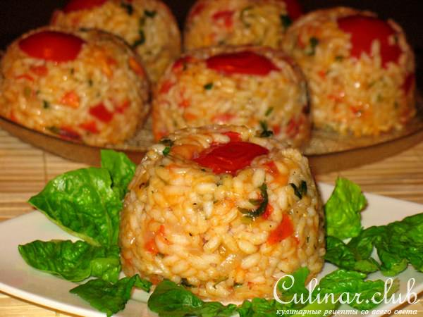 Рисовые тимбали с моцареллой(Sformatini di riso alla mozzarella)