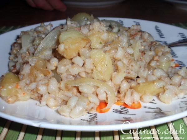 Перловая каша с картошкой