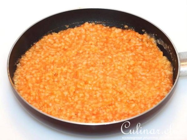 Пшенная каша с томатом и сыром