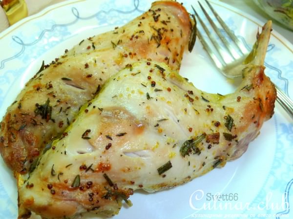 Кролик запеченный (диетический рецепт для романтического ужина)