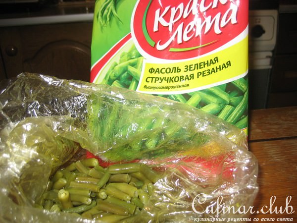 Фасоль стручковая в рукаве