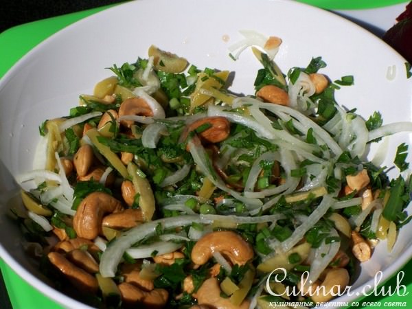Свекольно апельсиновый салат с орехами кешью!!!!