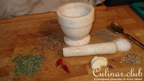 Тыква запечённая, с пикантным вкусом.