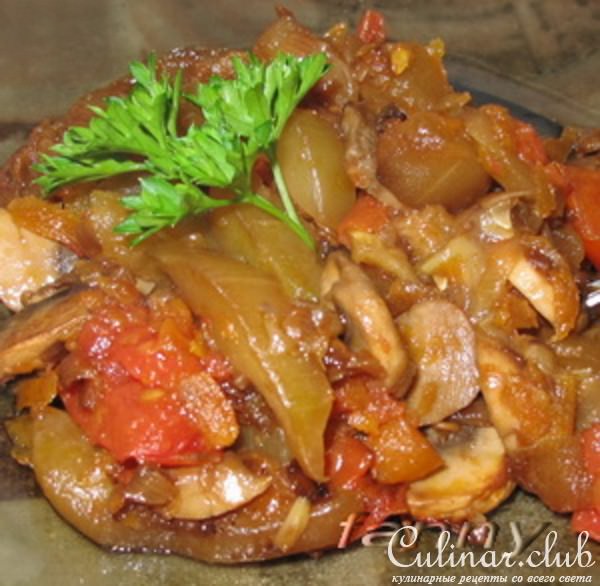 Кабачки, тушеные по-дачному