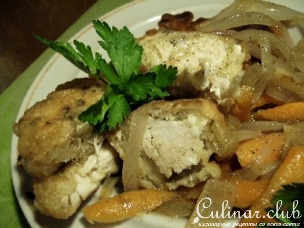 Курица в кляре с кисло-сладким соусом